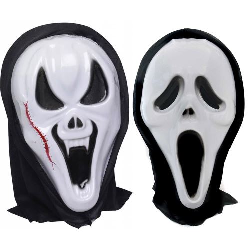 2 Masques Scream avec Capuche - Masque Halloween