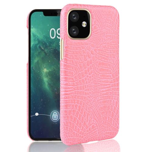 Etui en PU crocodile rose pour votre Apple iPhone 5.8 pouces (2019)