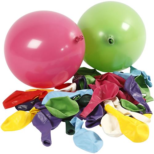 Creotime ballons pour hélium multicolore 100 pièces