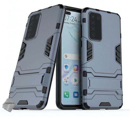 Coque rigide anti choc pour Huawei P40 avec verre trempe - BLEU FONCE