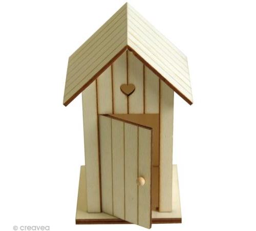 Cabine de plage en bois 14 cm x 2