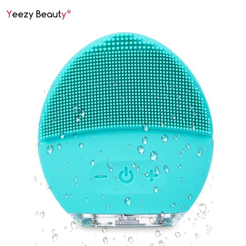 Brosse Visage Electrique Silicone Pour l’Exfoliation et le Massage - vert