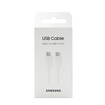 Samsung EP-DA705 - Câble USB - 24 pin USB-C (M) pour 24 pin USB-C (M) - USB 2.0 - 3 A - 1 m - blanc