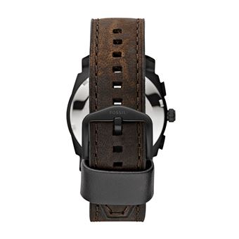 Montre Fossil Machine Pour Homme - Chronographe - Bracelet Cuir Ou Acier