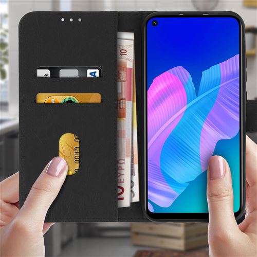 Coque à Rabat Cuir PU Pour Huawei P40 - Fenêtre Visible, Aimant Invisible - Support Intégré