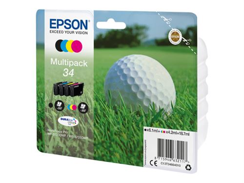 Epson 34 - pack de 4 - noir, jaune, cyan, magenta - originale - cartouche d'encre