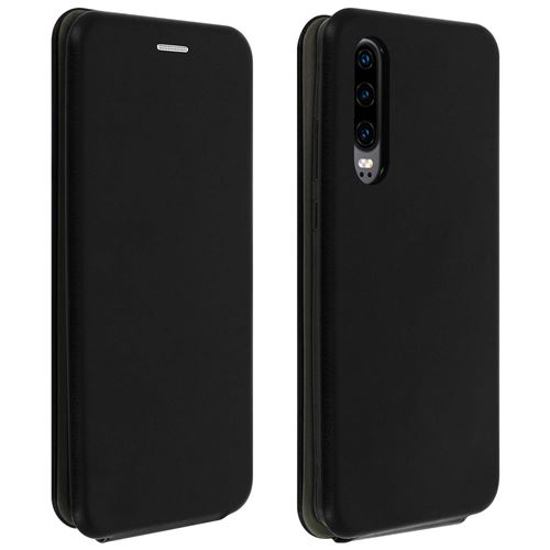 Étui pour Huawei P30 Protection avec Clapet vertical Porte-carte Noir