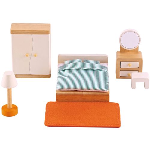 Hape E3450 Hape - De slaapkamer - Hout en stoffen
