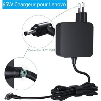 Chargeur 65 Watts EU wallplug Original pour Lenovo IdeaPad 3-14ADA05 (81W0)