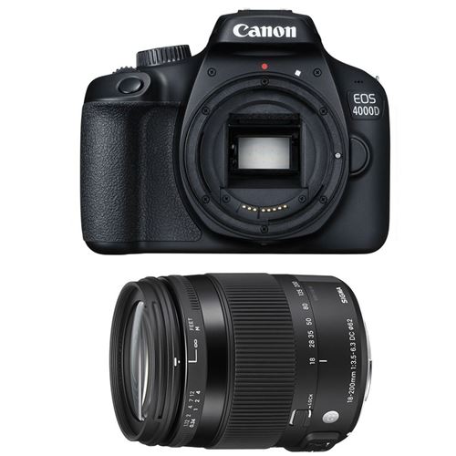 Canon Eos 4000D + Sigma 18-200 Macro Os Hsm Contemporary