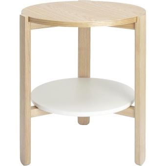 Umbra Table Ronde En Bois Hub Blanc Naturel Achat Prix Fnac