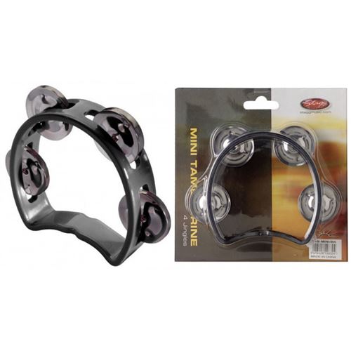 STAGG MINI TAMBOURIN 4 CYMB NOIR