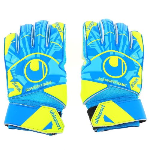 Gants gardien football Uhlsport Soft barettesgardien jr Bleu taille : 6.5 réf : 0