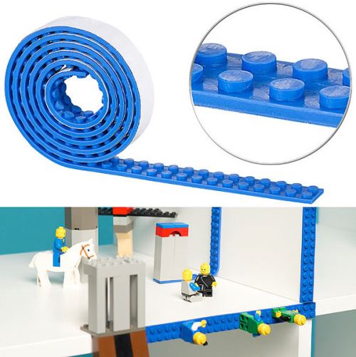 Infactory : Bande adhésive 1 m pour briques de construction - Bleu