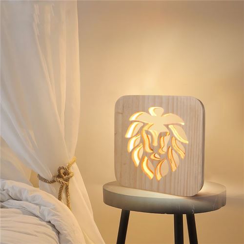 Creative Craft Décoration Lampe en bois Led Lumière Veilleuse Lampe de table_onaeatza454
