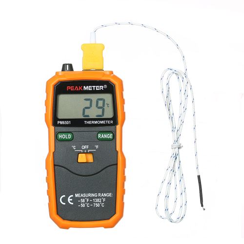 Fesjoy Thermomètre de température à thermocouple numérique, écran LCD Thermomètre de type K sans fil avec thermomètre numérique