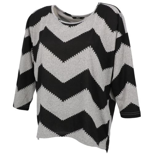 Tee shirt manches longues Only Elcos lt grey mel ml tee Noir taille : XS réf : 25725