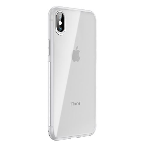 Coque en TPU caméra de placage argent pour votre Apple iPhone XS Max 6.5 pouces