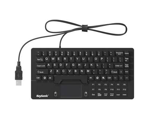 KeySonic KSK-5031IN - Clavier - avec pavé tactile - USB - Anglais - noir