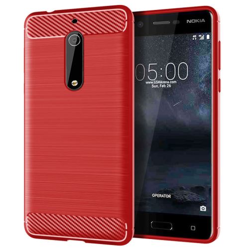 Etui Coque de protection durable souple pour Nokia 5 - Rouge