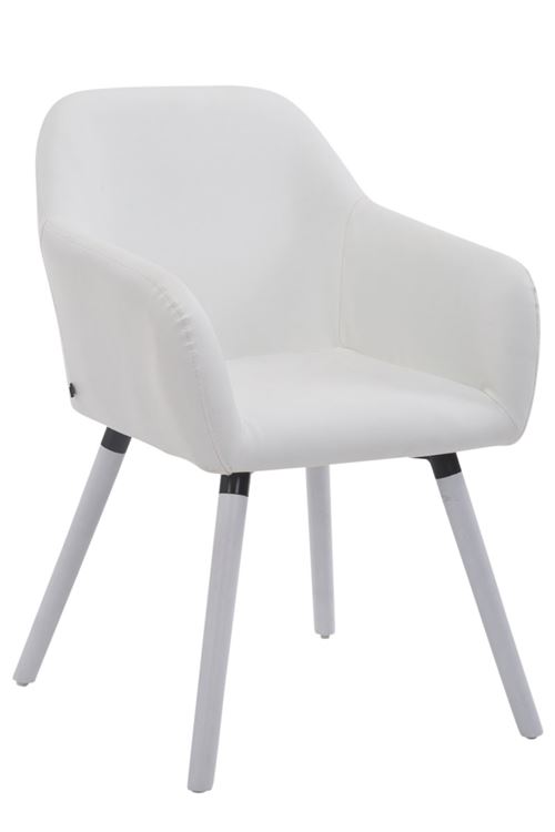 Chaise Visiteur Achat V2 similicuir , Blanc /Blanc