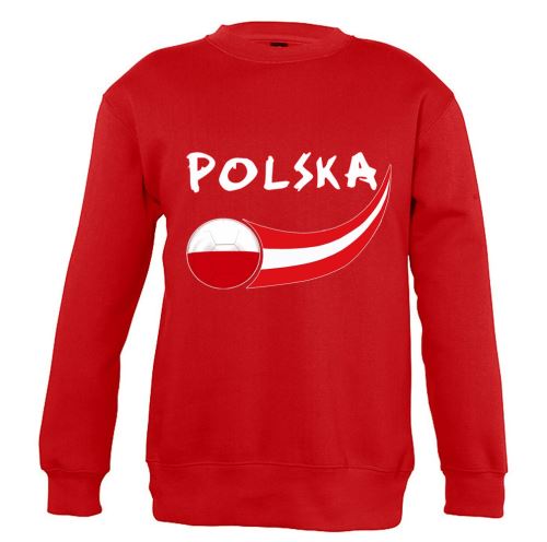 Supportershop Pologne Enfant Sweatshirt, Rouge, FR : (Taille Fabricant : 10 Ans)
