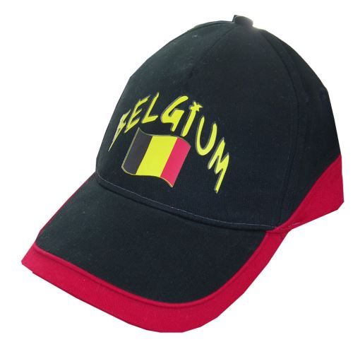 Supportershop Belgique Casquette supporter Noir/Rouge Taille unique réglable