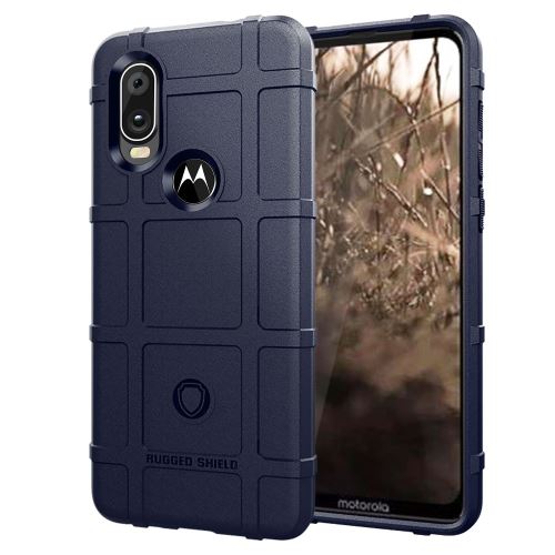 Coque en TPU grille carrée bleu pour votre Motorola P40