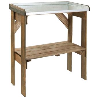 Jardipolys - Table de rempotage bois et zinc Pratik ...