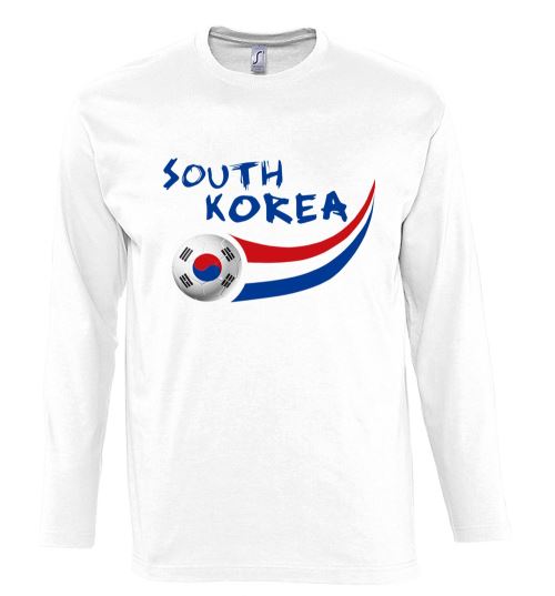 Supportershop Corée du Sud manches longues Enfant T-Shirt, Blanc, FR : (Taille Fabricant : 6 Ans)