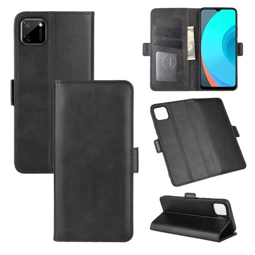 Etui en PU fermeture magnétique noir pour votre Realme C11