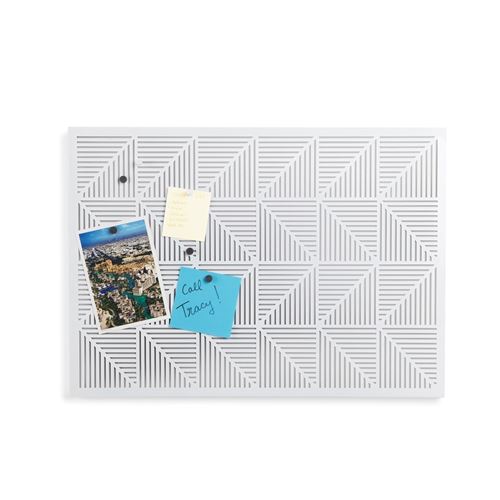 UMBRA Tableau magnétique et à punaises en métal Blanc