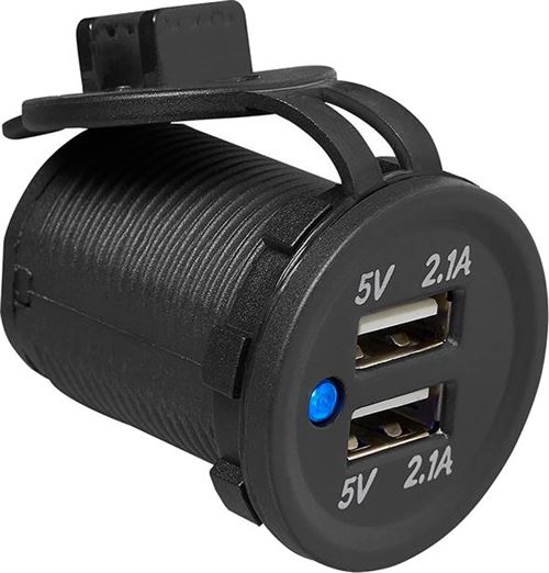 ProPlus Double boîtier USB 12/24 Volt 29 mm