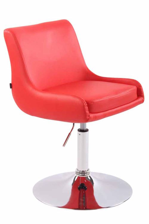 Chaise Lounge Club en similicuir - Siège Rouge