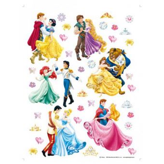 Princesses Disney Sticker Adhésif Mural Autocollant - Dansent Avec Leurs  Princes (65x42 cm), Autocollants muraux, Top Prix | fnac
