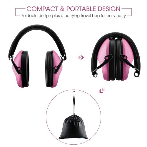 Mpow Casque Anti Bruit Enfant Adulte Pliable Reglable Avec Sac Transport Casques Antibruit A Protection Auditive De Reduction Du Bruit Pour Concert Feu D Artifice Cache Oreilles Nrr 25db Snr 29db Equipement Et Materiel De Securite