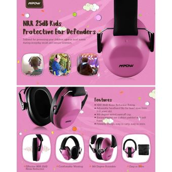 Mpow Casque Anti Bruit Enfant Adulte Pliable Reglable Avec Sac Transport Casques Antibruit A Protection Auditive De Reduction Du Bruit Pour Concert Feu D Artifice Cache Oreilles Nrr 25db Snr 29db Equipement Et Materiel De Securite