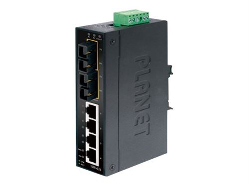 PLANET ISW-621TS15 - commutateur - 4 ports - Montage sur rail DIN, fixation murale