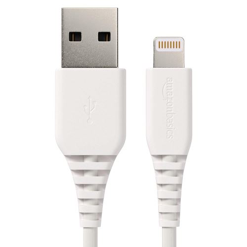 AmazonBasics Câble Lightning vers USB A, Certifié Apple MFi - Blanc, 0,9 m