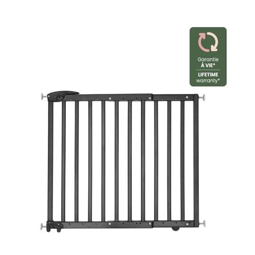Badabulle Deco Pop Noire Barriere de Sécurité Extensible Fixation Pression & Vis (63,5 - 106cm)