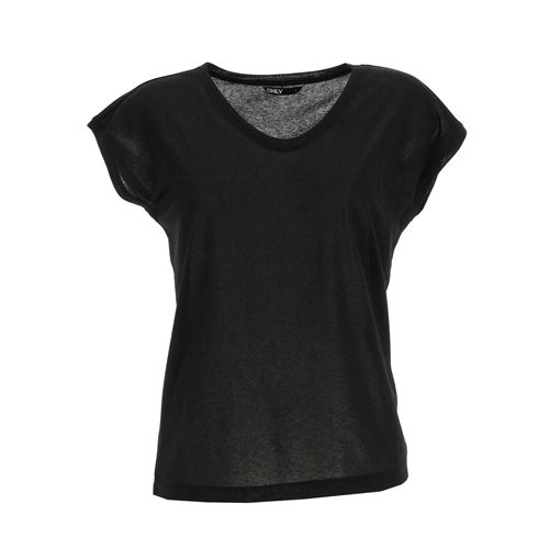 Tee shirt manches courtes Only Silvery black ii mc tee l Noir taille : S réf : 61050