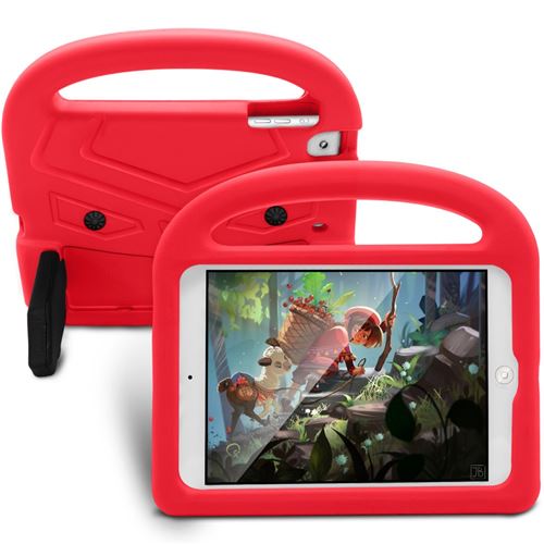 Coque en TPU motif moineau enfants antichocs amical eva rouge pour votre Apple iPad Mini 4/3/2/1