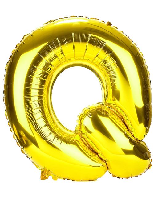 Generique - Ballon Aluminium Géant Lettre Q doré 1m