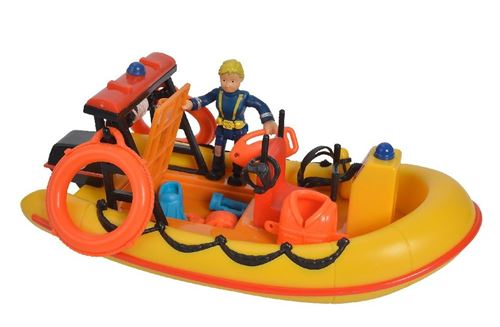 Simba set de jeu Pompier Sam avec bateau 19 cm jaune/orange