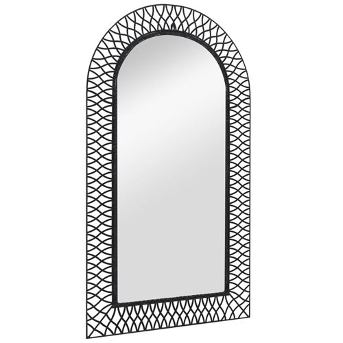 vidaXL Miroir mural de jardin 60 x 110 cm Noir