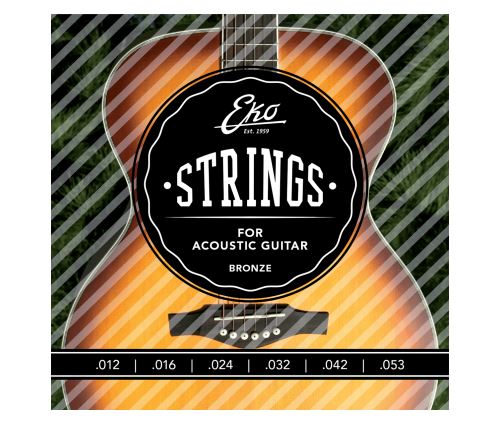 Eko ACB1253M - Cordes Guitare Acoustique Bronze MEDIUM 12-53