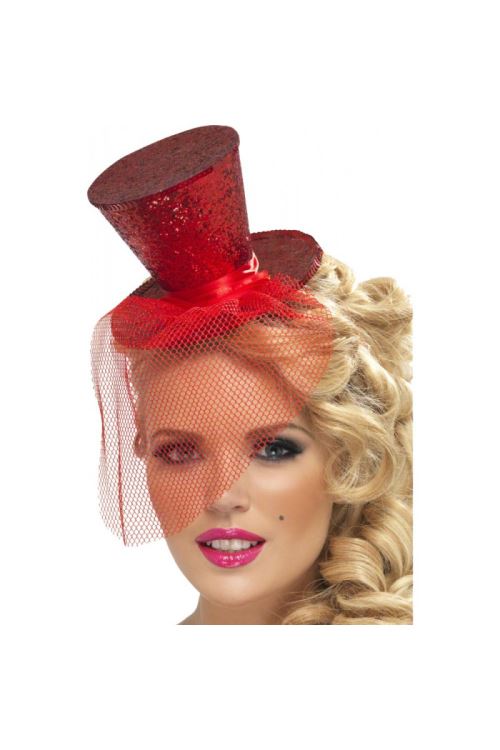 Mini chapeau fever rouge