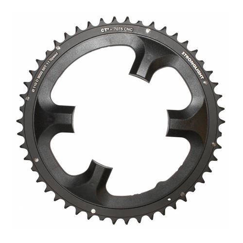Plateau route 4bra 50dts exterieur type shimano dura-ace 9000 noir ct2 stronglight 11v.