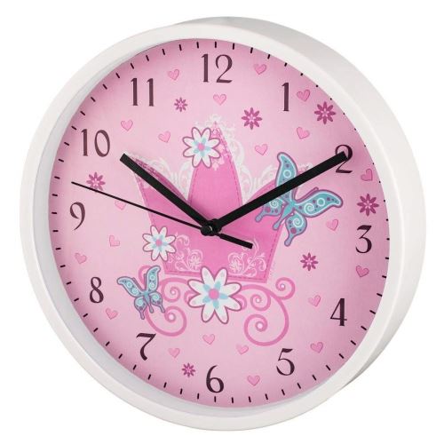 Hama Horloge Murale Pour Enfant Couronne, Ø 22,5 cm, Silencieuse