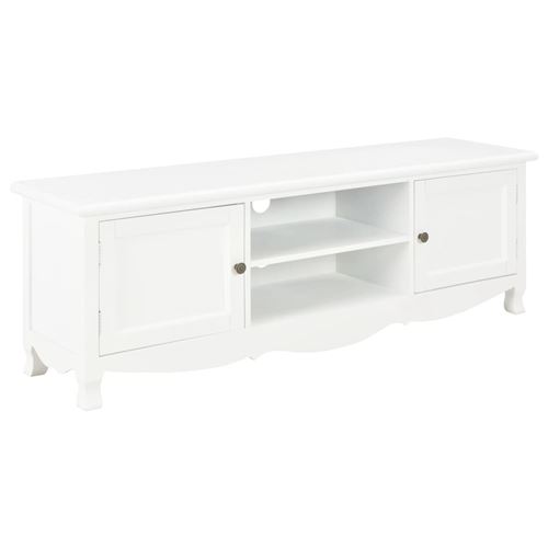 vidaXL Meuble TV Blanc 120 x 30 x 40 cm Bois